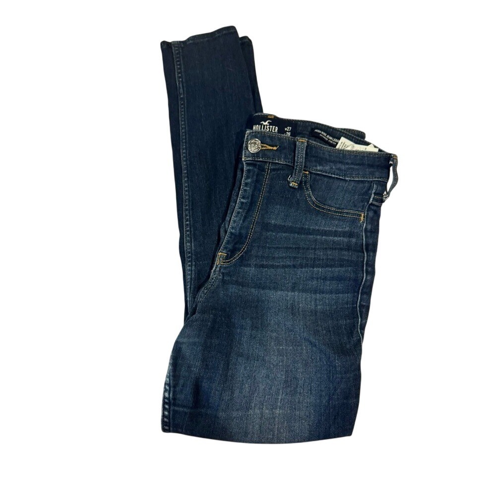 Hollister Women's Dark Blue High Rise Jeans